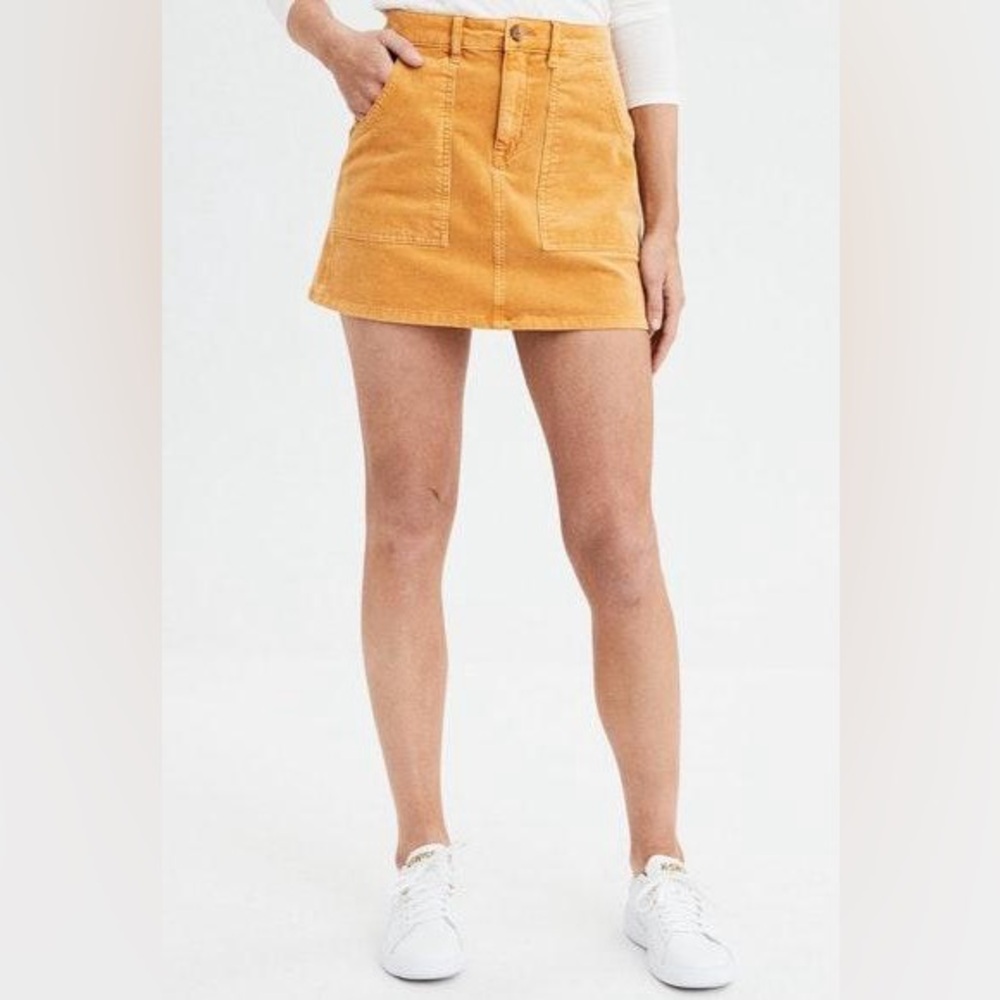 American Eagle corduroy high rise A-line skirt size 14